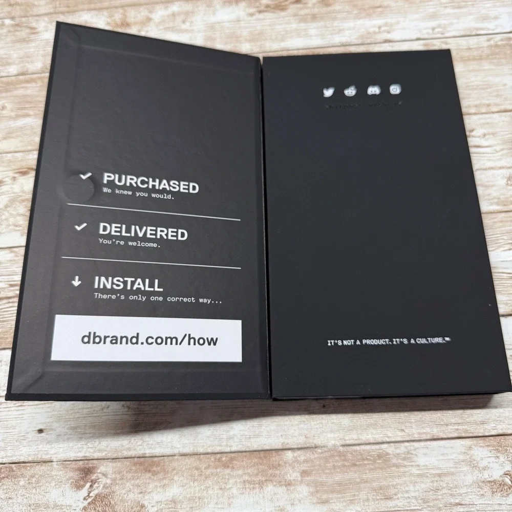 dbrand Grip Case Matte Black iPhone 17 Pro Black Teardown skin New Open Box